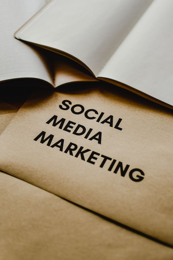 services-04 Close-up of brown envelopes with 'Social Media Marketing' text, ideal for startup themes.